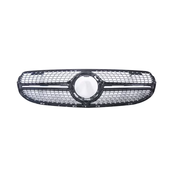 GLC X253 Car Accessories Diamond Style Black/sliver Front Mesh Grille for Mercedes-Benz GLC X253 2020 2021 2022