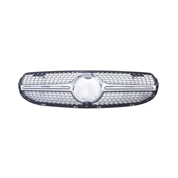 GLC X253 Car Accessories Diamond Style Black/sliver Front Mesh Grille for Mercedes-Benz GLC X253 2020 2021 2022 - Image 2