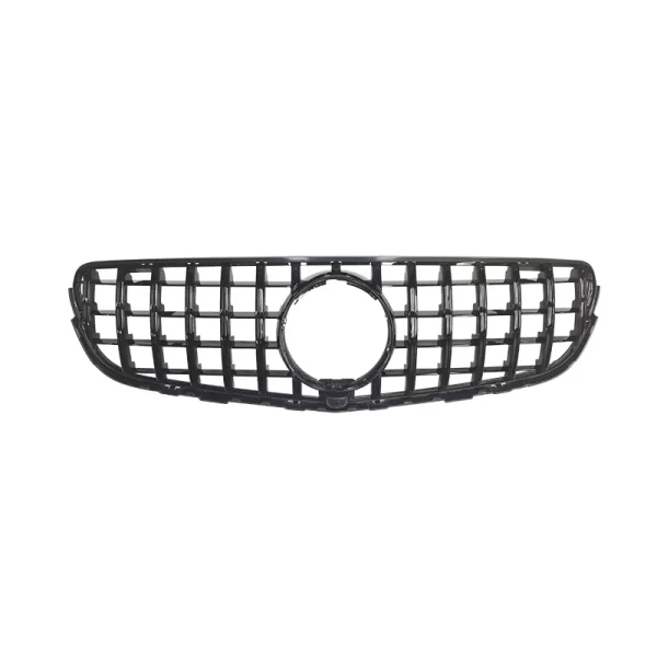 GT Style for Mercedes Benz GLC W253 X253 2015-2019 ABS GT Front Bumper Mesh Grille Glossy Black/Silver GLC W253 X253 Grille