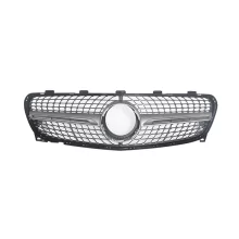 Chrome Silver/black Diamond Style Front Bumper Grille Fit for Mercedes Benz GLA-CLASS X156 2018-2019