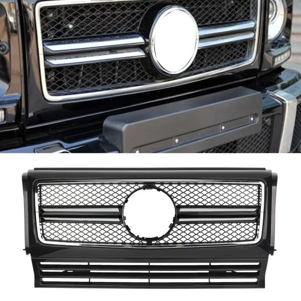 For Mercedes Benz G Class G550 G65 G63 ABS Kidney 1990-2018 Silver W463 AMG Style Car Front Grille W463 Rear Grill - Image 4