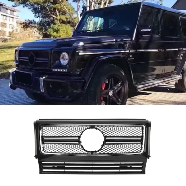 For Mercedes Benz G Class G550 G65 G63 ABS Kidney 1990-2018 Silver W463 AMG Style Car Front Grille W463 Rear Grill - Image 5