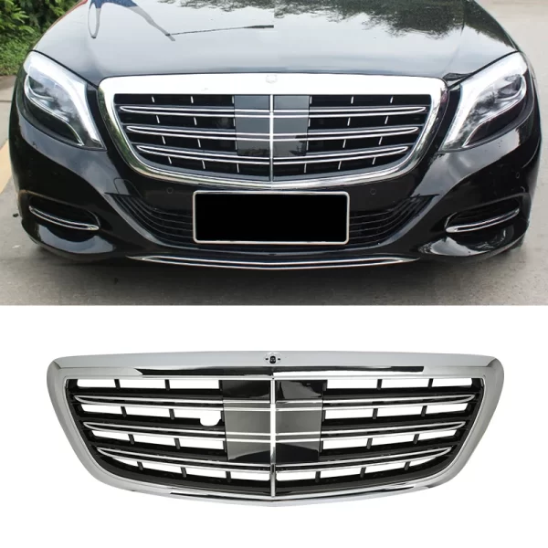 W222 S65 Style ABS Center Car Styling Gloss or Matte Black Grille S65 Style 2014-2020 for Mercedes-Benz S-Class Rear Grill - Image 4