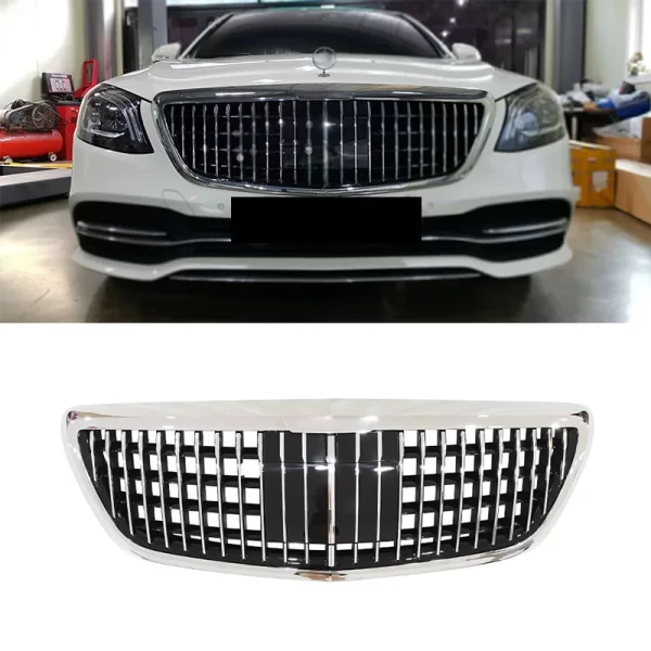Upgrade to Maybach Style W222 Grille Grill for Mercede benz S Class W222 Grille 2014-2020 - Image 4