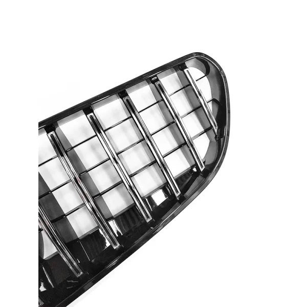 Black / Silver ABS Car Front Grill Single Line Mesh Grille Frame for Mercedes Benz S Class W217 C217 Coupe 2 Door 2014-2017 - Image 5