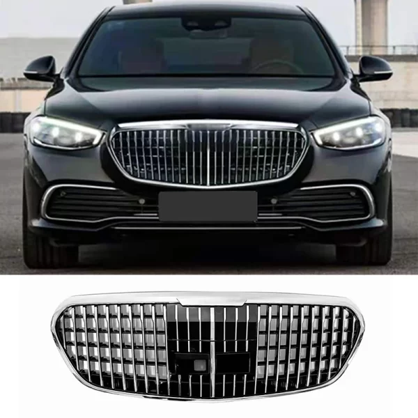 W223 Modified Maybach Style Grille S-Class W223 Upgraded Bumper Grille Suitable for Mercedes Benz S-Class W223 2021 - Image 5