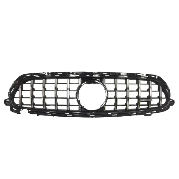 2020+ for Mercedes-Benz E Class W213 E Class GT Style Front Bumper Grille Black+Silver ABS Material Includes Center Grille