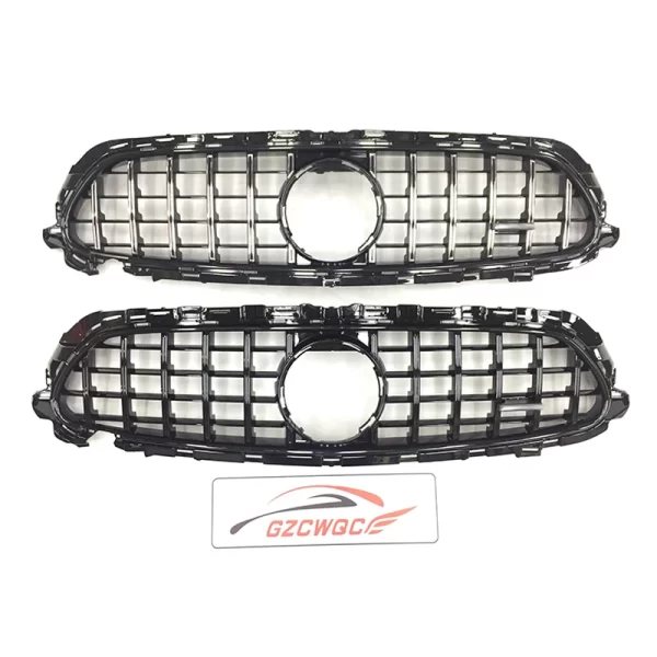 2020+ for Mercedes-Benz E Class W213 E Class GT Style Front Bumper Grille Black+Silver ABS Material Includes Center Grille - Image 3