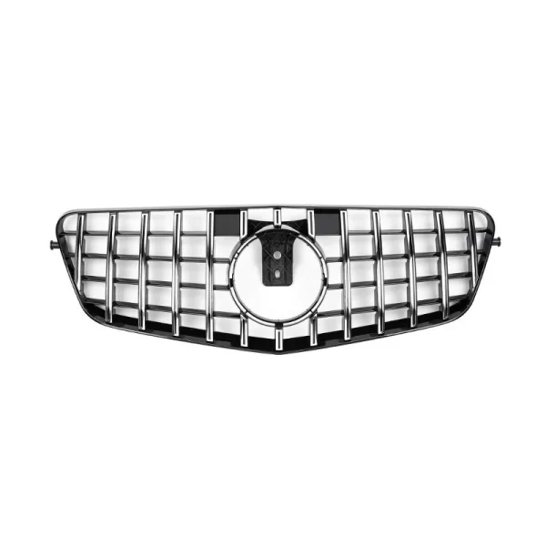 Gloss Black/Sliver 2010-2013 for Mercedes Benz E-Class W212 Front Grille Grill GT Style 4-Door E-Class W212 Front Bumper Grill - Image 2