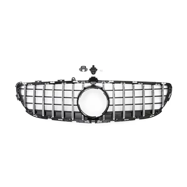 GT Style Gloss Black/Sliver Front Grille for Mercedes CLS Class 2015-2018 Styling W218 GT Style Front Bumper Grille - Image 2