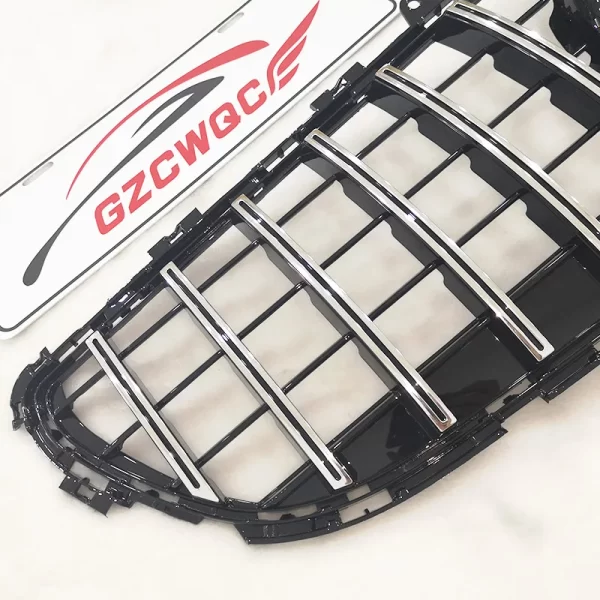 GT Style Gloss Black/Sliver Front Grille for Mercedes CLS Class 2015-2018 Styling W218 GT Style Front Bumper Grille - Image 4