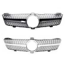 CLS W219 Grille ABS Diamond Face Front Grille for Mercedes Benz CLS W219 2005-2008 Bumper Grille