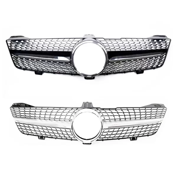 CLS W219 Grille ABS Diamond Face Front Grille for Mercedes Benz CLS W219 2005-2008 Bumper Grille