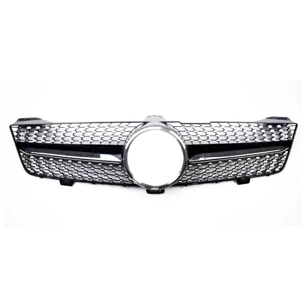 CLS W219 Grille ABS Diamond Face Front Grille for Mercedes Benz CLS W219 2005-2008 Bumper Grille - Image 2