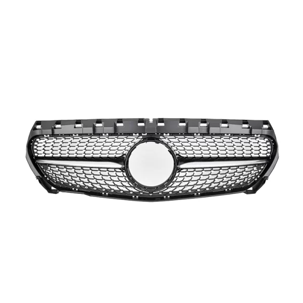 Glossy Black/Silver W117 Car Grills ABS Diamond Grille for Mercedes Benz CLA Class 2013-2018 - Image 2