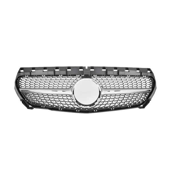 Glossy Black/Silver W117 Car Grills ABS Diamond Grille for Mercedes Benz CLA Class 2013-2018 - Image 3