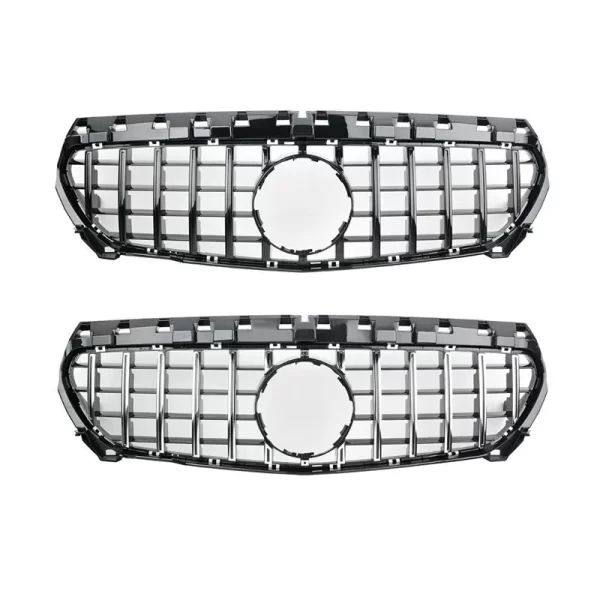W117 Car Front Grill GTR Sliver Black Front Grille for Mercedes Benz CLA W117 200 250 35 45 AMG C117 2015 2016 2017 2018 2019