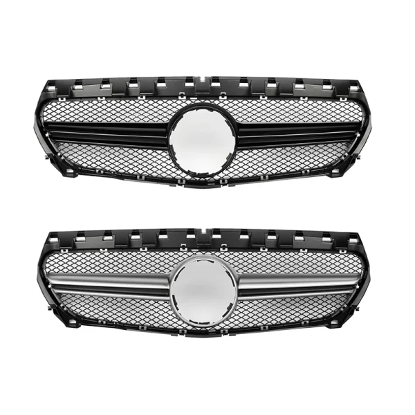 Front Bumper Car Grille W117 AMG Grill for Mercedes Benz CLA  2013-2018 Amg Silver/black Grill - Image 3