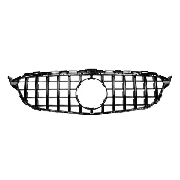 14-18 Yesr W205 GT Diamond AMG Silver Black C Class Grill W205 GTR Front Grille for Mercedes Benz C Class - Image 4