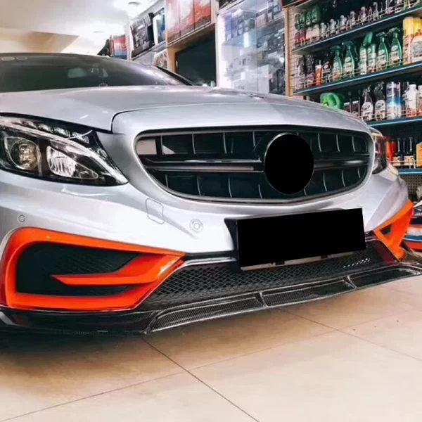 AMG Grille for Benz C Class W205 Upgrade C63 Grille E63 GTS Car Front Bumper Grille 2014-2018 - Image 4