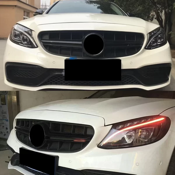 AMG Grille for Benz C Class W205 Upgrade C63 Grille E63 GTS Car Front Bumper Grille 2014-2018 - Image 5