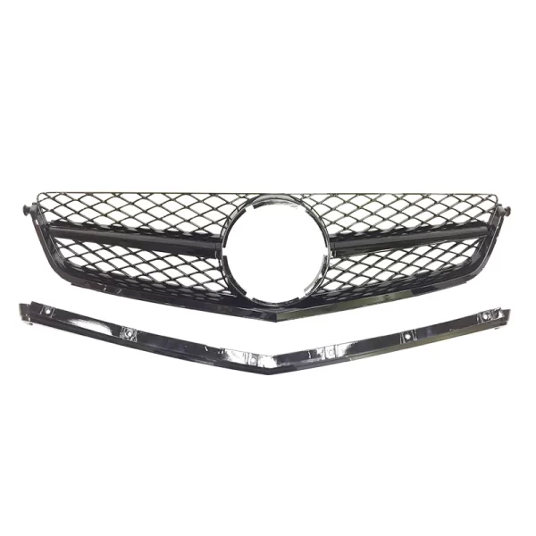 Car Grill W204 Silver Grille for C- Class W204 C63 for Mercedes Front Grill for Benz C- Class 2009-2011 2012-2014 - Image 5