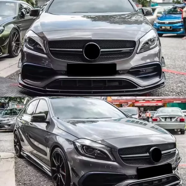 A CLASS W176 Facelift Front Grille for Mercedes Benz AMG A45 Style Grill 2016-2018 - Image 4