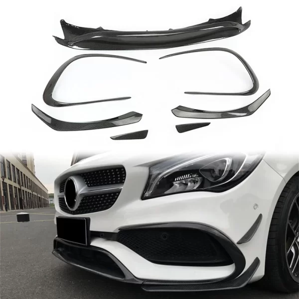 AMG Style Carbon Fiber Front Lip for 2016-2019 Mercedes Benz Cla-Class W117 Bumper AMG Front Corner Cla250 Cla45 - Image 2