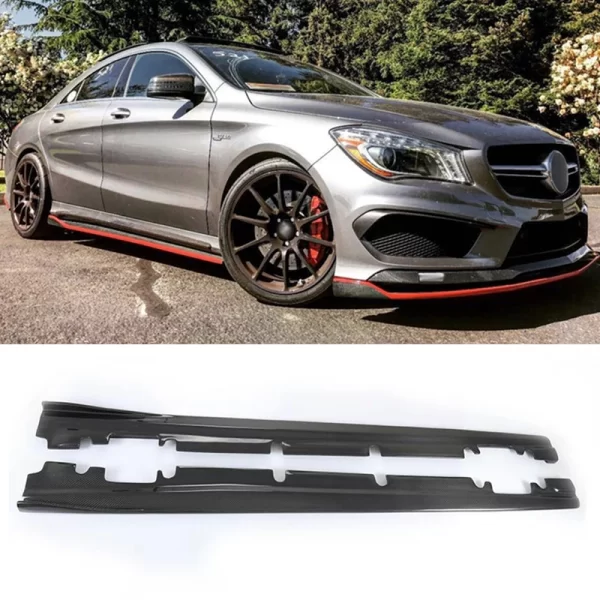High Quality Carbon Fiber RZ Style Side Skirt for Mercedes Benz CLA Class W117 Sline 2013-2019 Side Skirt - Image 2