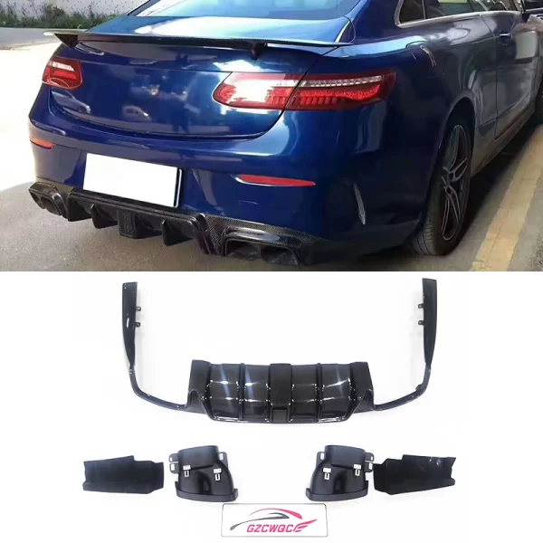 For Mercedes Benz E-Class W238 Coupe E200 300 Modified Carbon Fiber B S Style Rear Diffuser - Image 3