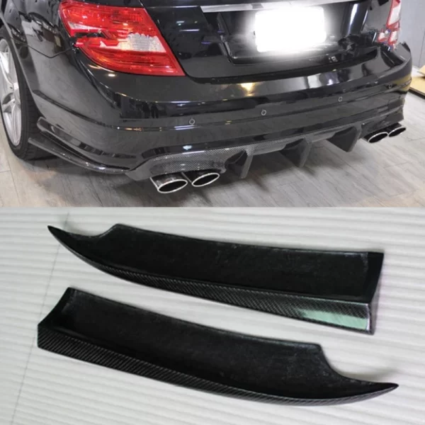 Real Carbon Fiber Rear Bumper Rear Corner for Mercedes Benz C Class W204 C63 2008-2011 W204 Carbon Splitter - Image 4