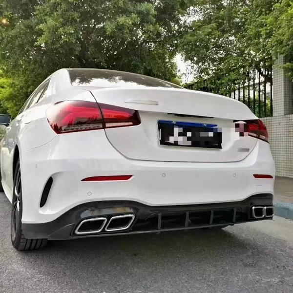 ED1 Style Carbon Diffuser High Quality Carbon Fiber Rear Lip Rear Bumper Lip for Mercedes Benz A-Class W177 - Image 5