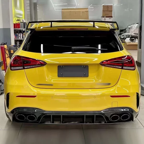 PAK Style Carbon Fiber Body Kits Rear Diffuser Rear Bumper Lip for Mercedes Benz A-Class A35 A45 W177 2019-2023 - Image 4