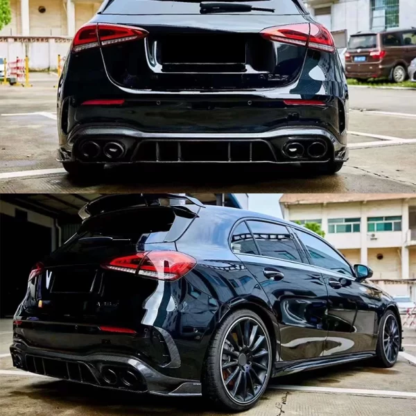 PAK Style Carbon Fiber Body Kits Rear Diffuser Rear Bumper Lip for Mercedes Benz A-Class A35 A45 W177 2019-2023 - Image 5