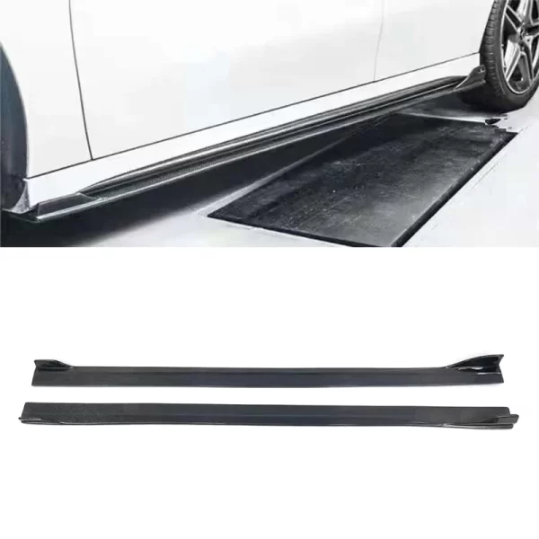 Carbon Fiber Side Skirts for Benz W177 A45 2019-2023 Carbon Fiber Side Lip Spoiler for Mercedes-Benz a Class Side Lip Diffuser - Image 2