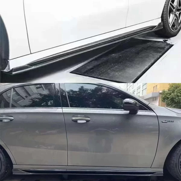 Carbon Fiber Side Skirts for Benz W177 A45 2019-2023 Carbon Fiber Side Lip Spoiler for Mercedes-Benz a Class Side Lip Diffuser - Image 5