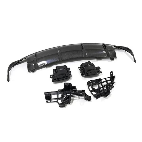 CLA45 Carbon Diffuser for Mercedes-Benz CLA-class W117 Modified AMG Bumper Tail Lip Muffler 2016-2019 - Image 3