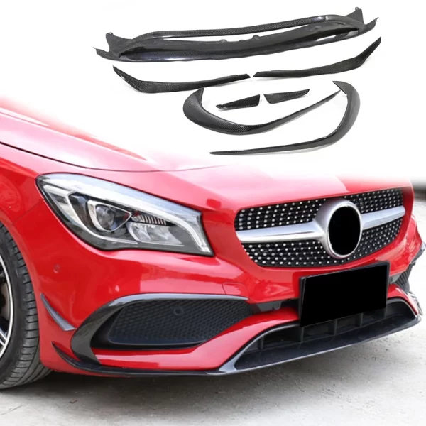 CLA45 W117 Bumper Carbon Fiber Front Lip for Mercedes BENZ CLA W117 Bumper Front Corner 2016-2019 - Image 3
