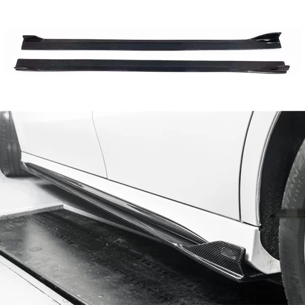 Carbon Fiber Side Skirts for Mercedes Benz Cla-Class W118 Cla35 Cla45 2020-2023 FD Style Car Side Skirts - Image 3