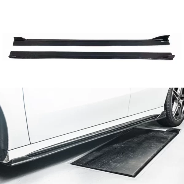 Carbon Fiber Side Skirts for Mercedes Benz Cla-Class W118 Cla35 Cla45 2020-2023 FD Style Car Side Skirts - Image 4