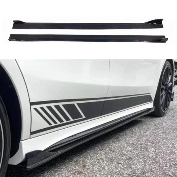 Carbon Fiber Side Skirts for Mercedes Benz Cla-Class W118 Cla35 Cla45 2020-2023 FD Style Car Side Skirts - Image 5