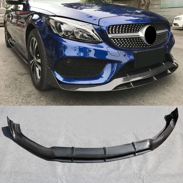 BS Style Double-deck Carbon Fiber Front Lip for Mercedes-Benz C Class W205 Sport HOT SALE Front Lip - Image 3