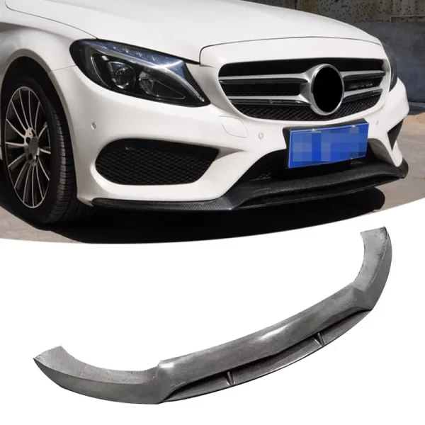 High Quality W205 Sport Upgrade C43 Style Carbon Fiber Front Lip for Mercedes Benz C Class - Image 4