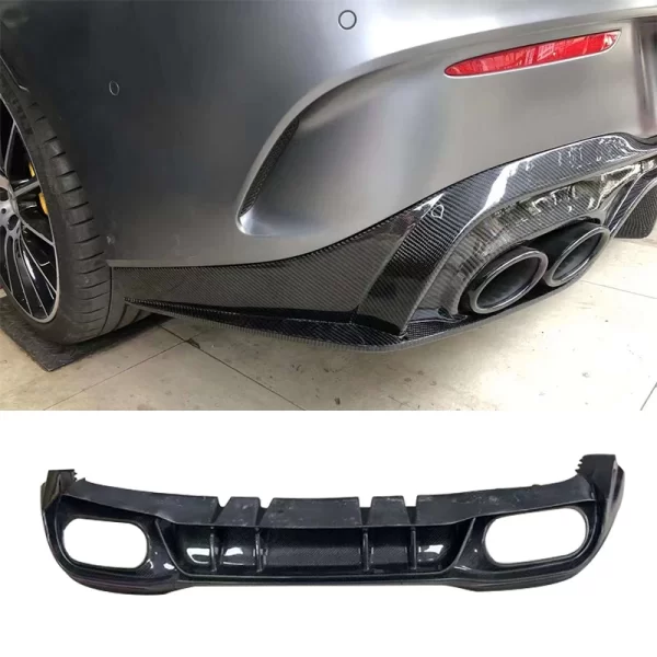 Carbon Fiber Rear Bumper Facelift Diffuser for Mercedes Benz CLA Class W118 2020-2023 Rear Diffuser - Image 3