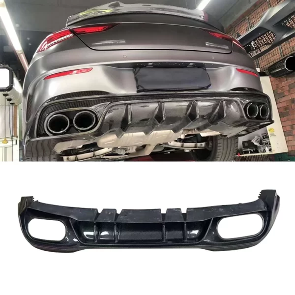 Carbon Fiber Rear Bumper Facelift Diffuser for Mercedes Benz CLA Class W118 2020-2023 Rear Diffuser - Image 4