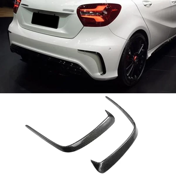 A45 Carbon Fiber Rear Bumper Flicks Vents Trim for Mercedes Benz a Class W176 Sport A200 A250 - Image 2