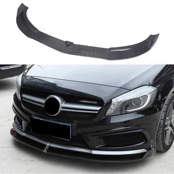 W176 Carbon Lip RZ Style Carbon Fiber Body Kit Front Bumper Lip Splitter for Mercedes Benz A45 AMG W176 2013-2015 - Image 5
