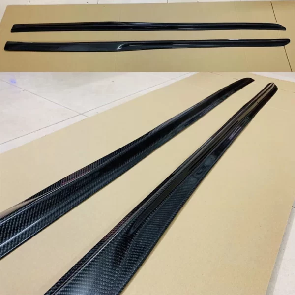 W205 C Class Carbon Fiber PSM Style Side Skirts Side Bumper Lip for Mercedes Benz C Class W205 C63 C43 AMG - Image 3