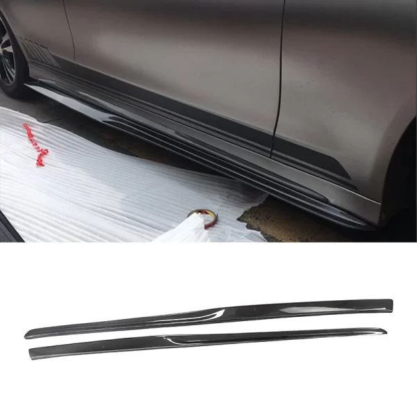 W205 C Class Carbon Fiber PSM Style Side Skirts Side Bumper Lip for Mercedes Benz C Class W205 C63 C43 AMG - Image 4