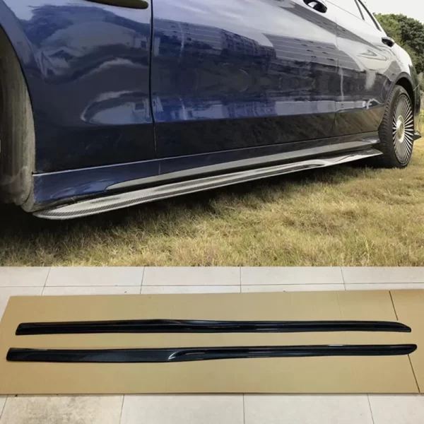 W205 C Class Carbon Fiber PSM Style Side Skirts Side Bumper Lip for Mercedes Benz C Class W205 C63 C43 AMG - Image 5